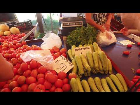 Видео: Греческий рынок в Никити - покупаем вино, мед, овощи, фрукты! | Дарья Элионис