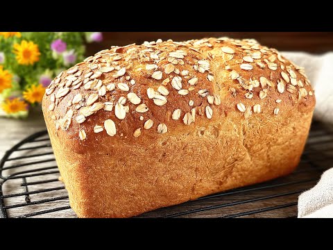 Видео: Приготовьте этот мягкий и воздушный овсяный хлеб дома уже сегодня! Без муки и сахара.
