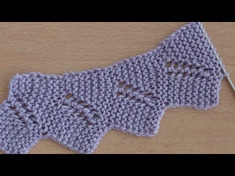 Видео: Простая ажурная кайма спицами .