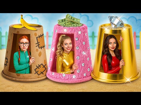 Видео: Игра в Кальмара с Супергероями! Бедная vs Богатая vs Гига Богатая!