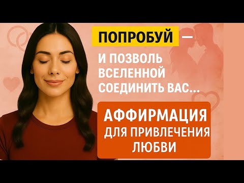 Видео: Волшебная Аффирмация для привлечения любви 💖+звуки природы для сна🌙 Попробуй- твоя любовью уже рядом