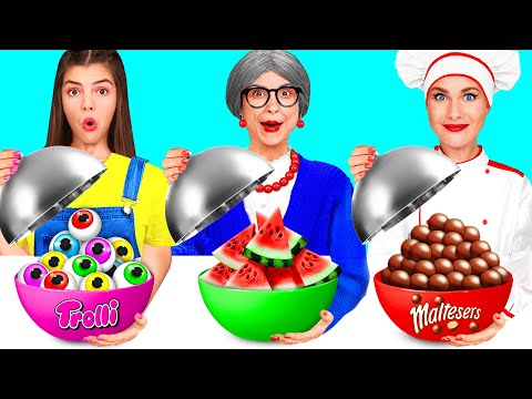 Видео: Кулинарный Челлендж: Я против Бабушки | Вкусные Кухонные Рецепты от AZaZa Challenge