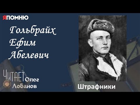 Видео: Гольбрайх Ефим Абелевич. Проект "Я помню" Артема Драбкина. Пехотинцы. Штрафники.