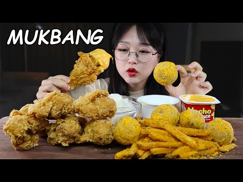 Видео: АСМР ЕДА Хрустящие жареные куриные и Сырные шарики | MUKBANG | EATING SHOW