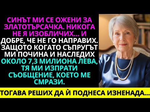 Видео: Синът ми се ожени за златотърсачка. Никога не ѝ се противопоставих… и слава Богу.