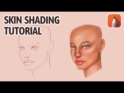 Видео: Учебное пособие по затенению кожи в Autodesk Sketchbook | Учебное пособие по Sketchbook для начин...