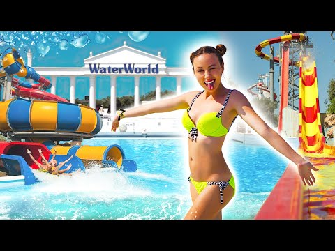 Видео: День в АКВАПАРКЕ WaterWorld Waterpark Обзор, Парк развличений - Кипр #5 | Elli Di