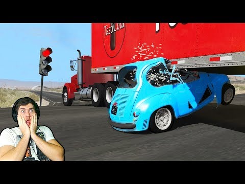 Видео: ПРОЛЕТЕЛ НА КРАСНЫЙ СВЕТ НЕ повезло - BEAM NG DRIVE + РУЛЬ