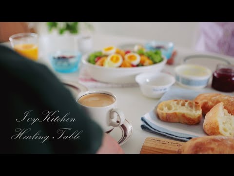 Видео: SUB) Стол, чтобы успокоить ваше сердце / чиабатта, домашний йогурт, бранч стол / баскский чизкейк