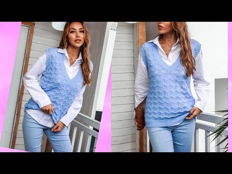 Видео: ГОЛУБИЗНА ОТ НЕБА💙💛🧡 СТИЛЬНЫЙ ЖИЛЕТ⛵ с белой блузой и светлыми джинсами