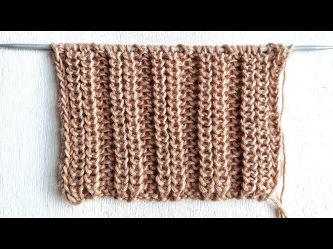 Видео: Красивая резинка спицами 🔥 Для вязания шапки, снуда, свитера  🔥