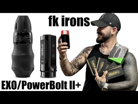 Видео: Обзор тату машинки exo fk irons и аккумулятор powerbolt ll+