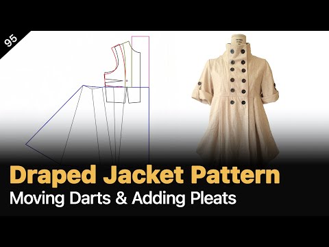 Видео: Двубортный жакет с драпировкой [Урок по созданию выкройки]