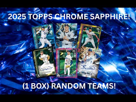 Видео: ПЕРЕРЫВ #10583 1 КОРОБКА 2025 TOPPS CHROME SAPPHIRE БЕЙСБОЛЬНАЯ RT #11