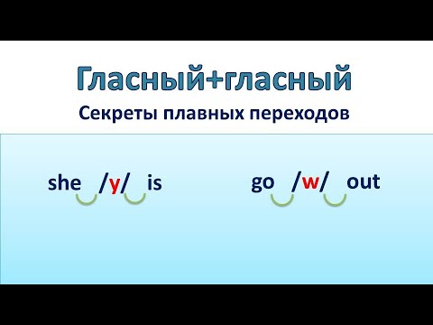 Видео: Гласный+гласный. Слитная английская речь