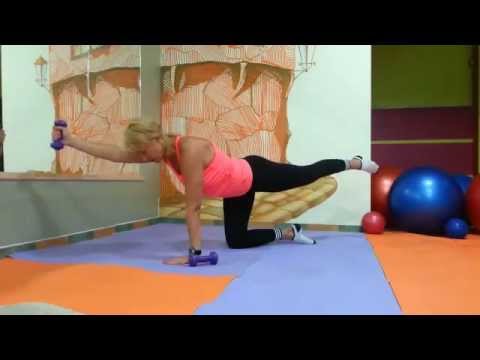 Видео: Тренировка по методу Пилатес  от тренера Татьяны Андриановой   Занятие 6 c гантелями