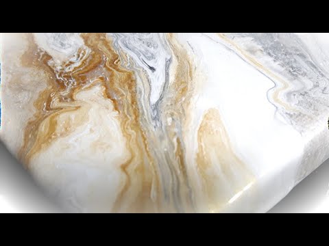 Видео: Потрясающий мраморный эффект! Техника заливки мрамора в перевёрнутом стаканчике / Абстрактное иск...