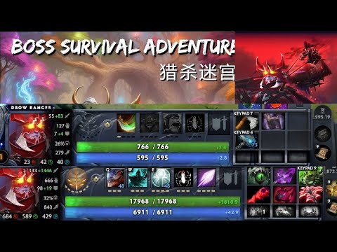Видео: Boss Survival Adventure в соло. Ability Mod.  Drow Ranger №3