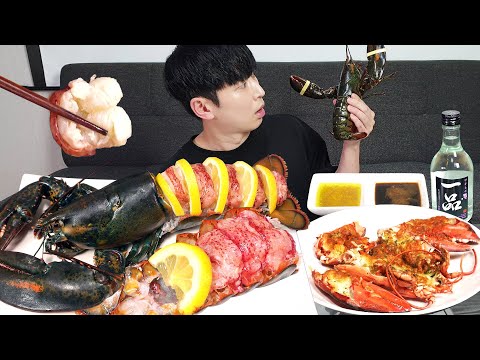 Видео: Сашими с лобстером, мукбанг на гриле с маслом🦞 REALSOUND ASMR EATINGSHOW