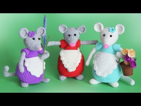 Видео: МК вязаная игрушка мышка "Норушка" крючком 2 ЧАСТЬ
