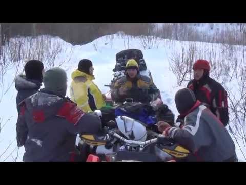 Видео: Квадротяжеляк!!! Зимняя дорога под ЛЭП. Самарские квадроциклисты(Выпуск 28).
