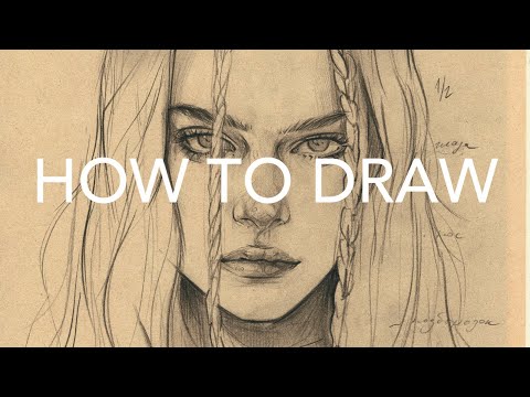 Видео: How to draw portrait. Как нарисовать портрет.