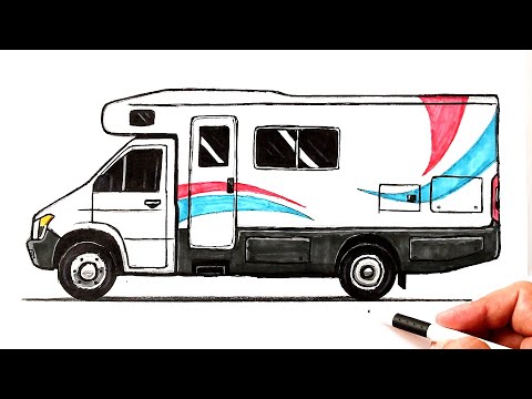 Видео: Как нарисовать машину Дом на колёсах