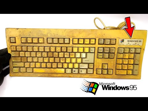 Видео: Восстановление клавиатуры Windows95 - пожелтевший пластик Retrobright