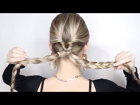 Видео: КРАСИВЫЙ НИЗКИЙ ПУЧОК ИЗ ОБЫЧНЫХ КОС! | SO BEAUTIFUL LOW BUN BRAIDS TUTORIAL