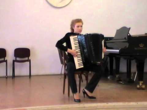 Видео: Хачатурян "Колыбельная из Гаяне" аккордеонистка Анастасия СИДОРОВА