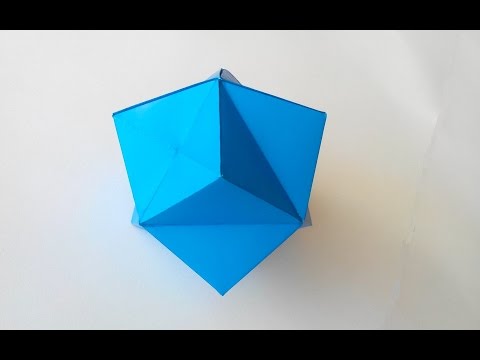 Видео: Звездчатый Октаэдр оригами, Stellate octahedron origami.