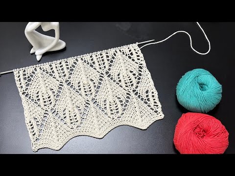 Видео: Ажурные ромбы — просто, элегантно, красиво! Мастер-класс и схема узора.