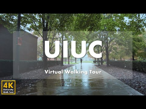Видео: Университет Иллинойса Урбана-Шампейн (UIUC) - Виртуальная пешеходная экскурсия [4k 60fps]