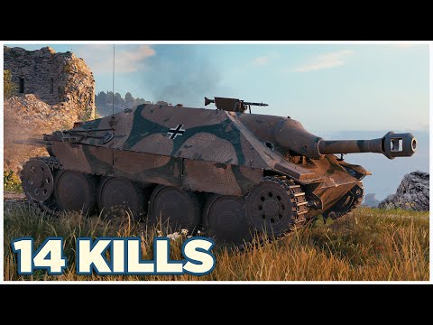Видео: Jagdpanzer 38(t) Hetzer • 14 ФРАГОВ • World of Tanks