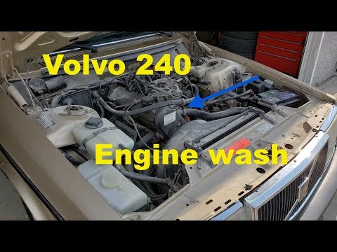 Видео: Volvo 240 Engine wash. Мойка двигателя Volvo 240.