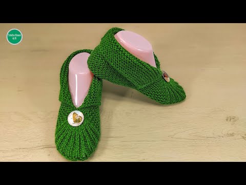 Видео: Вязание тапочек пошагово