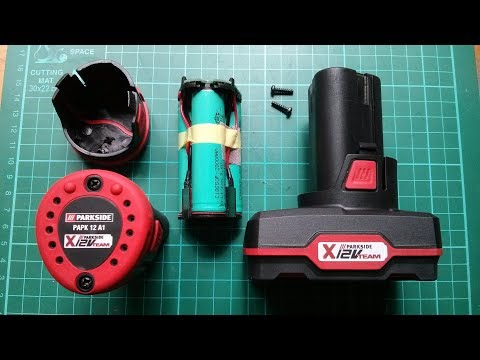 Видео: Разборка аккумулятора электроинструмента Lidl Parkside 12 В — очень показательно