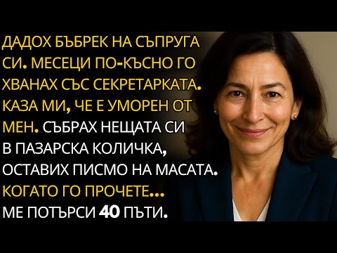 Видео: ДАДОХ БЪБРЕК НА СЪПРУГА СИ. СЛЕД МЕСЕЦИ ГО ХВАНАХ СЪС СЕКРЕТАРКАТА. БИЛ МУ ОМРЪЗНАЛА.