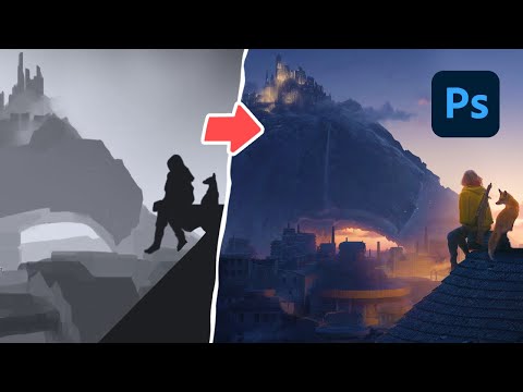 Видео: Стимпанк арт с нуля / Photoshop + Blender