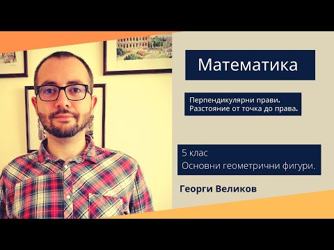 Видео: Перпендикулярни прави. Разстояние от точка до права.