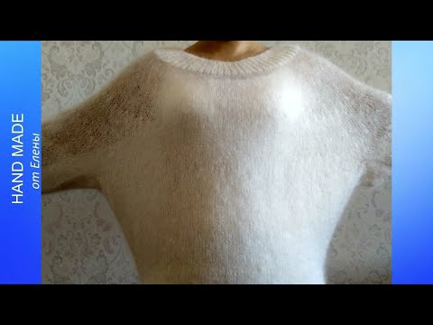 Видео: Джемпер из Кид Мохера "Летучая мышь".