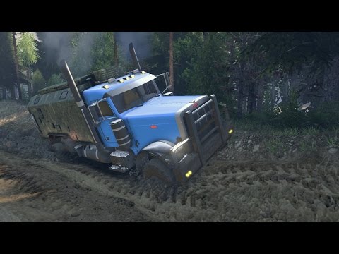 Видео: SpinTires обзор мода ( Peterbilt - 379 )