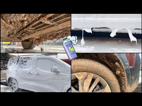 Видео: Мытье грязной машины с пеной для бритья! Удивительная глубокая очистка #asmr #satisfying