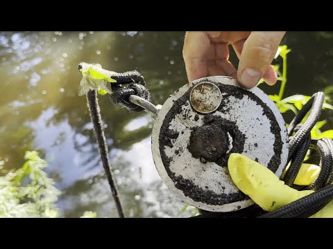 Видео: ✅ Наловили кучу монет и железяк на поисковый магнит в реке Урочь у Школы №50 в Ярославле (4К)