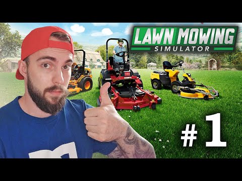 Видео: Открыл свою фирму по стрижке газона - Lawn Mowing Simulator #1