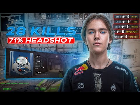 Видео: 💀 71% ХЕДШОТОВ ОТ DONK - НЕРЕАЛЬНЫЙ АИМ В КАТКЕ С SUNS1DE! CS2