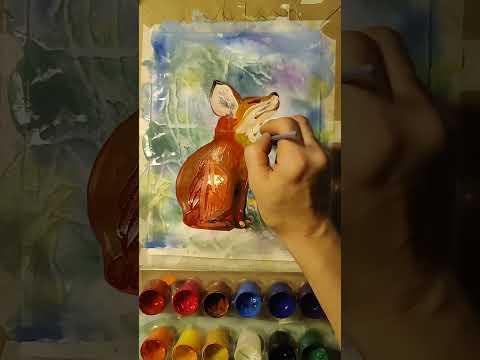 Видео: Лисичка. Гуашь 🦊