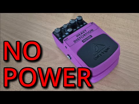 Видео: НЕИСПРАВНА гитарная педаль дисторшна BEHRINGER HD300 - НЕТ ПИТАНИЯ - можно ли ее починить?