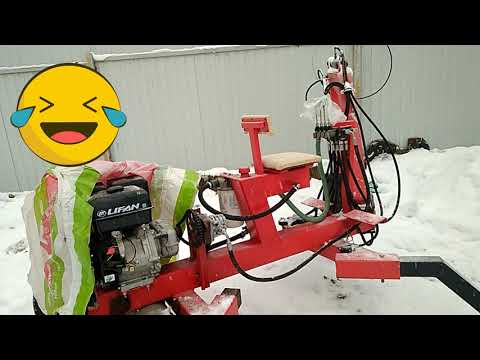 Видео: Прицепной мини экскаватор. Обзор после частичной доработки.