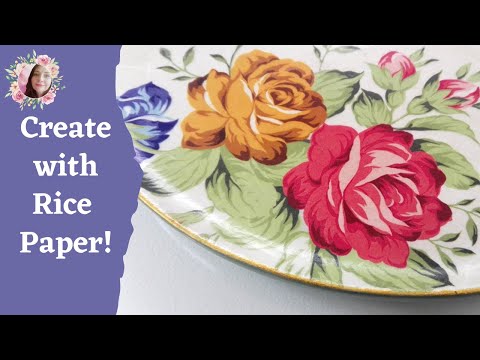 Видео: Как сделать декупаж с помощью рисовой бумаги